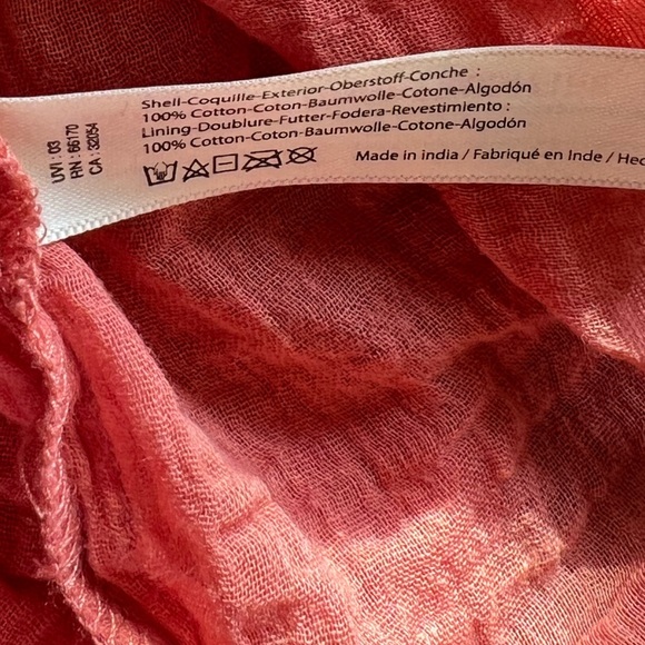 Free People Shailee Mini Slip Dress By FP One Coral Square Neck Bohemian Size S - Picture 15 of 15